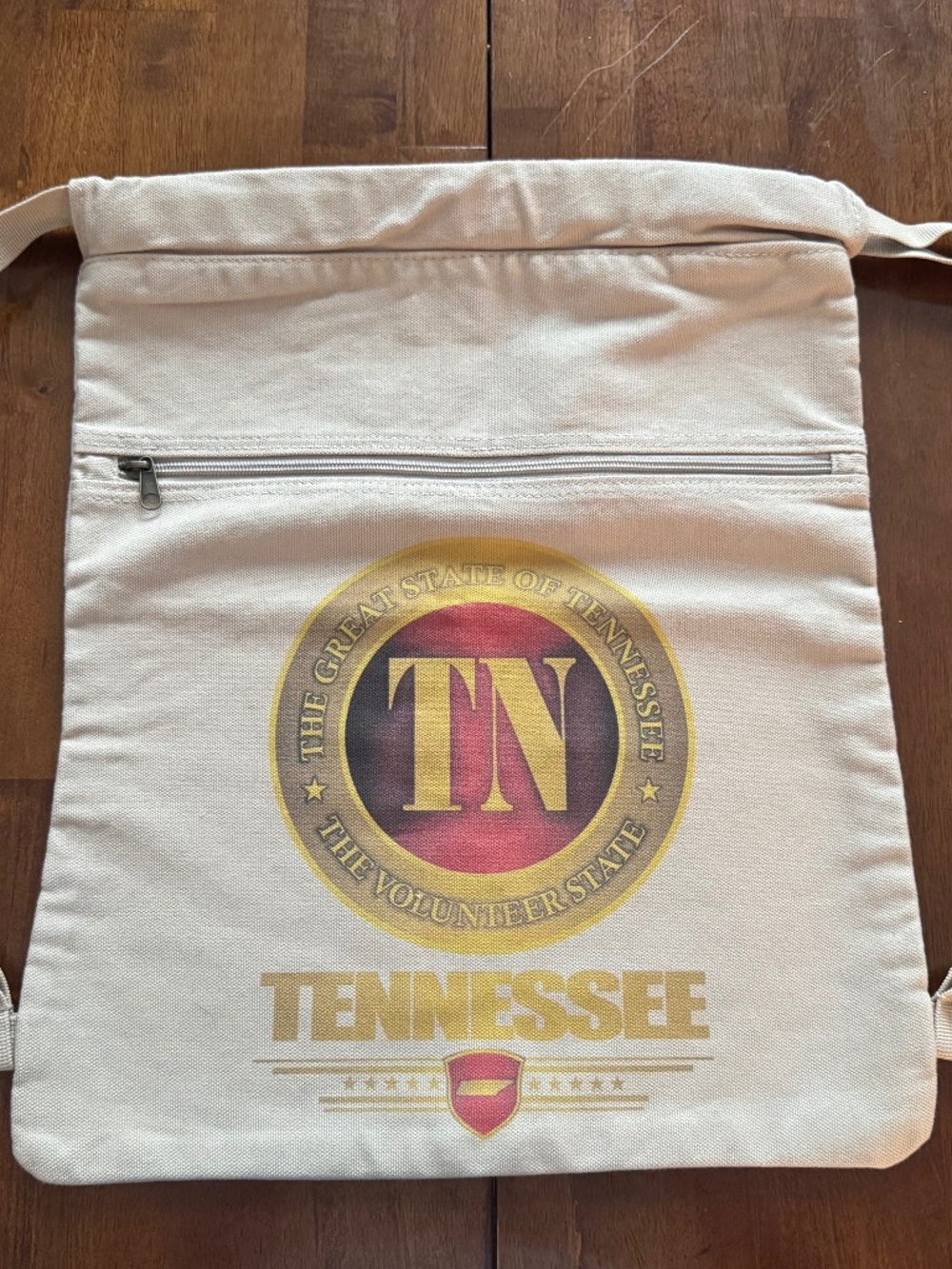 Tennessee Volunteer State Canvas Drawstring Backpack TN